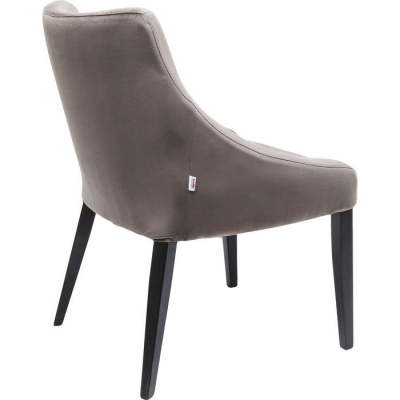 Chair Black Mode Velvet Grey